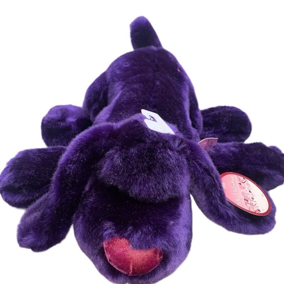Dan Dee Puppy plush Royal Purple 20" with tags vintage Kmart My Valentine vtg - Picture 1 of 12